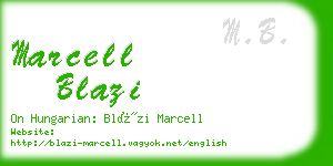 marcell blazi business card